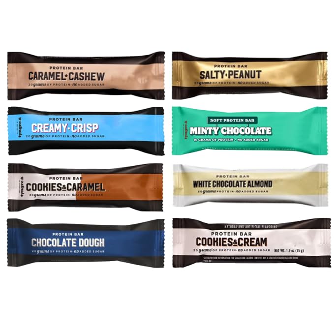 BarebeIIs-Protein Bars-Assorted Variety Pack Sampler, Protein Snacks with 20g of High Protein (8 Pack)