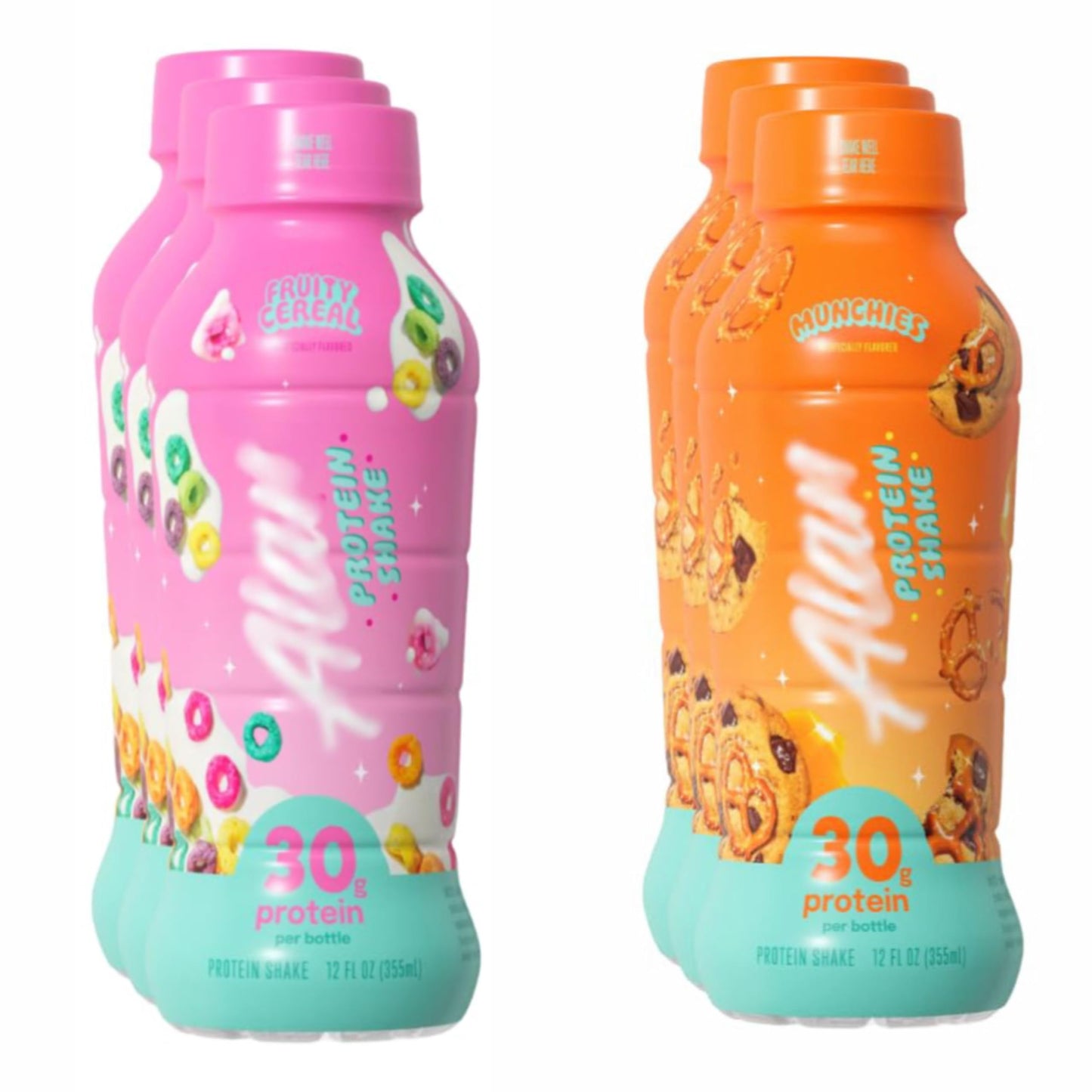NEW Alani High Protein Shake Fruity Cereal & Munchies Variety Pack - Ready to Drink, Gluten Free,160 Calories, 30g Protein,12 Fl Oz (6 Pack) REPACKAGED BY *Trendy Stuff Online*