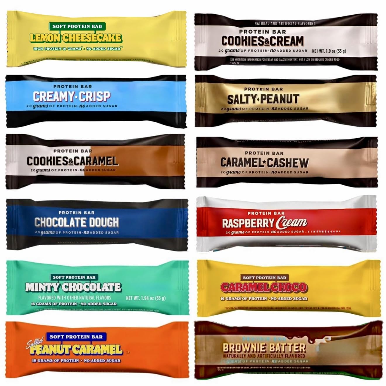 BarebeIIs Protein Bar Variety Pack Sampler, Protein Snacks with 20g of High Protein (12 Pack)