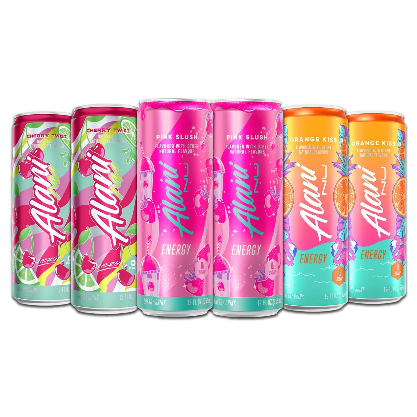 New Alani Sugar Free Energy Drinks Variety Pack, Low Calorie, 200mg Caffeine, 12 Fl oz (6 Pack)