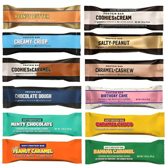 BarebeIs Protein Bar Variety Pack Sampler, Protein Snacks with 20g of High Protein (12 Pack)