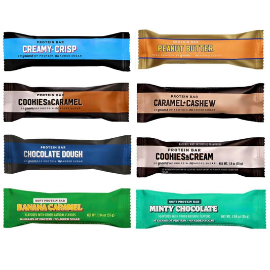 BarebeIIs-Protein Bars-Assorted Variety Pack Sampler, Protein Snacks with 20g of High Protein (8 Pack) REPACKAGED BY Trendy Stuff Online