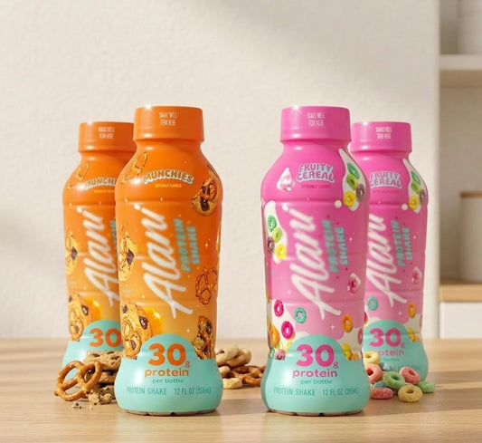 NEW Alani High Protein Shake Fruity Cereal & Munchies Variety Pack - Ready to Drink, Gluten Free,160 Calories, 30g Protein,12 Fl Oz (4pack)