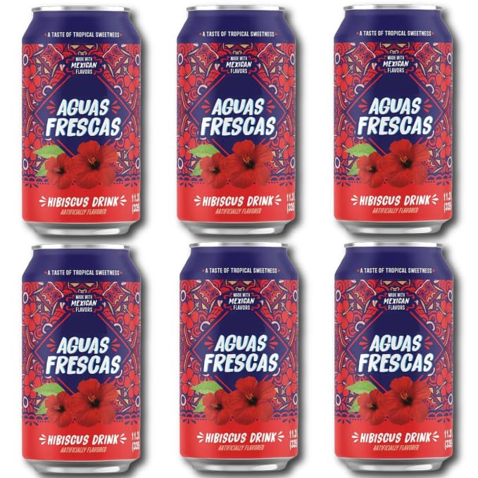 NEW Ju-mex Aguas Frescas Hibiscus Flavored Drink 11.3 Fl oz (Pack of 6)