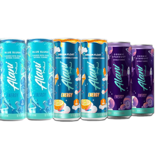 New Alani Sugar Free Energy Drinks Variety Pack, Low Calorie,200mg Caffeine, 12 oz (6 Pack)
