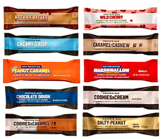BarebeIs Protein Bar Variety Pack Sampler, Protein Snacks with 20g of High Protein – 10 Flavor Sampler, Low Sugar High Protein Snacks Bars