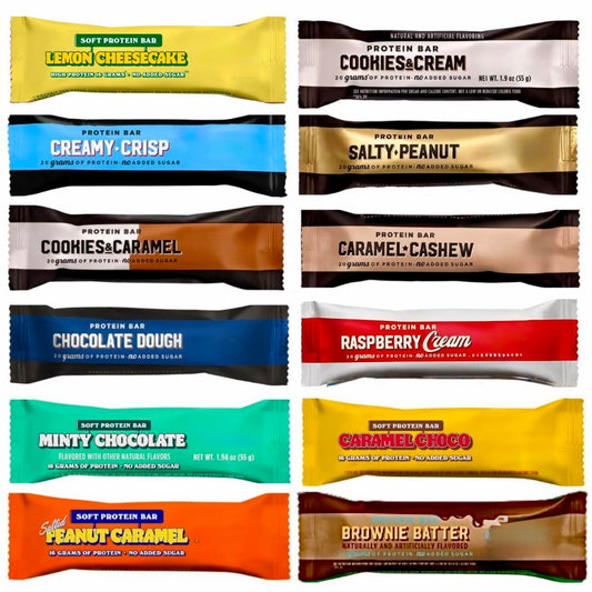 BarebeIIs Protein Bar Variety Pack Sampler, Protein Snacks with 20g of High Protein (12 Pack)
